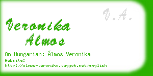 veronika almos business card