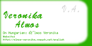 veronika almos business card